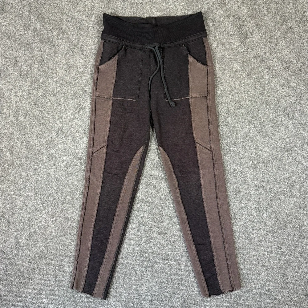Free People Movement Pants Women Small Two Toned Ankle Pants Comfy Soft Brown